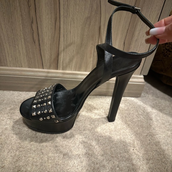 Gucci Leila ankle strap black heel, 10…NEW - Picture 1 of 4